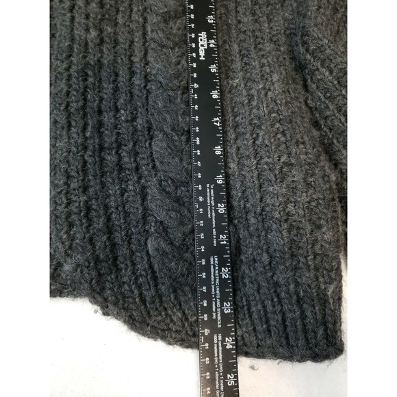 Women’s Woolrich Open Front Cardigan Gray Sweater Lg thick Wool - Picture 8 of 11